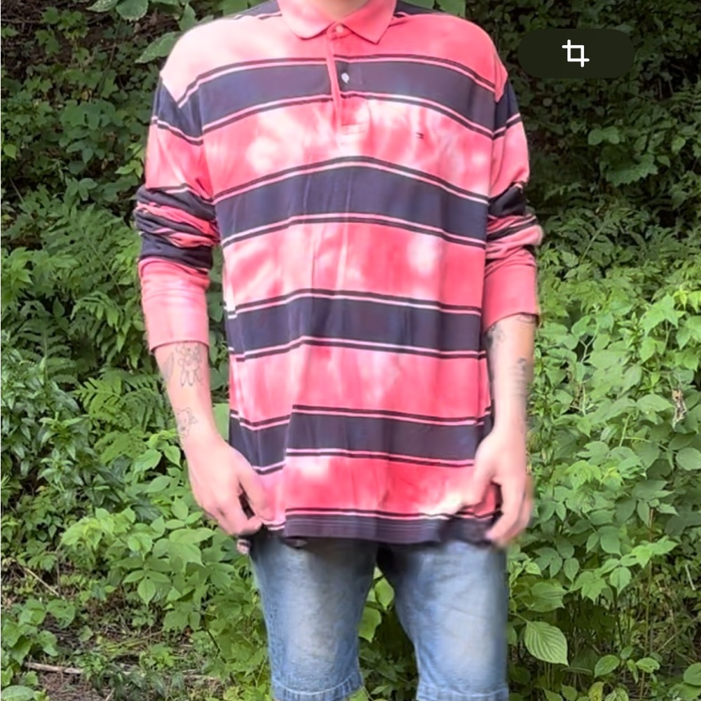 Tommy hilfigher tie-dye long sleeve polo